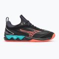 Încălțăminte de volei Mizuno Wave Luminous 3 black/neon flame/peacock blue 2