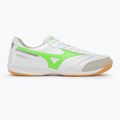 Încălțăminte de fotbal pentru bărbați Mizuno Morelia Sala Elite IN white/neon green/galaxy silver 2