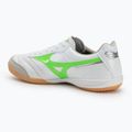 Încălțăminte de fotbal pentru bărbați Mizuno Morelia Sala Elite IN white/neon green/galaxy silver 3