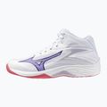 Încălțăminte de volei pentru femei Mizuno Thunder Blade Z Mid white/violet indigo/camelliaros 8