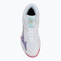 Încălțăminte de volei pentru femei Mizuno Thunder Blade Z Mid white/violet indigo/camelliaros 5