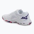 Pantofi de volei damă Mizuno Wave Lightning Z8 alb/violet indigo/camelliaros 3