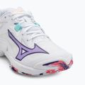 Pantofi de volei damă Mizuno Wave Lightning Z8 alb/violet indigo/camelliaros 7