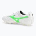 Încălțăminte de fotbal pentru bărbați Mizuno Morelia II Japan Md white/neon green/galaxy silver 3