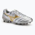 Încălțăminte de fotbal pentru bărbați Mizuno Morelia Dna Japan Md galaxy silver/gold/gold