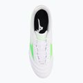 Încălțăminte de fotbal pentru bărbați Mizuno Morelia II Club Md white/neon green/galaxy silver 5