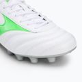Încălțăminte de fotbal pentru bărbați Mizuno Morelia II Club Md white/neon green/galaxy silver 7