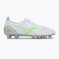Încălțăminte de fotbal pentru bărbați Mizuno Morelia Neo IV Pro Md white/neon green/cool gray 3c 2