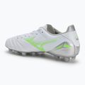 Încălțăminte de fotbal pentru bărbați Mizuno Morelia Neo IV Pro Md white/neon green/cool gray 3c 3