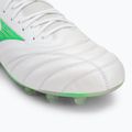 Încălțăminte de fotbal pentru bărbați Mizuno Morelia Neo IV β Japan Md white/neon green/cool gray 3c 7