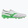 Încălțăminte de fotbal pentru bărbați Mizuno Morelia Neo IV β Japan Md white/neon green/cool gray 3c 8