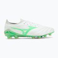 Încălțăminte de fotbal pentru bărbați Mizuno Morelia Neo IV Β Elite MD white/neon green/cool gray 3c 2