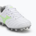 Încălțăminte de fotbal pentru copii Mizuno Monarcida Neo III Select Jr Md white/neon green 7