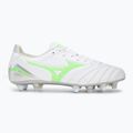 Încălțăminte de fotbal pentru bărbați Mizuno Morelia Neo IV Pro Mix white/neon green/cool gray 3c 2