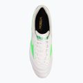 Încălțăminte de fotbal pentru bărbați Mizuno Morelia II Elite Md white/neon green/galaxy silver 5