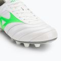 Încălțăminte de fotbal pentru bărbați Mizuno Morelia II Elite Md white/neon green/galaxy silver 7