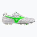 Încălțăminte de fotbal pentru bărbați Mizuno Morelia II Elite Md white/neon green/galaxy silver 8