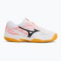 Încălțăminte de tenis pentru copii Mizuno Break Shot 5 Jr CC white/calypso coral/citrus 2