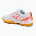 Încălțăminte de tenis pentru copii Mizuno Break Shot 5 Jr CC white/calypso coral/citrus 3