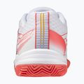 Încălțăminte de tenis pentru copii Mizuno Break Shot 5 Jr CC white/blue granite/calypso coral 10