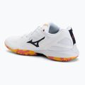Încălțăminte de badminton Mizuno Wave Claw 3 white/citrus/calypso coral 3