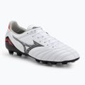 Încălțăminte de fotbal pentru bărbați Mizuno Morelia Neo IV Pro MD white/black/chinese red