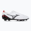 Încălțăminte de fotbal pentru bărbați Mizuno Morelia Neo IV Pro MD white/black/chinese red 2