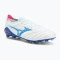 Ghete de fotbal pentru bărbați Mizuno Morelia Neo IV β Japan Fg white/tanager turquoise/pink tetra