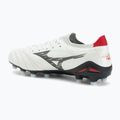 Încălțăminte de fotbal pentru bărbați Mizuno Morelia Neo IV Β Elite MD white/black/chinese red 3