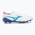 Încălțăminte de fotbal pentru bărbați Mizuno Morelia Neo IV Β Elite MD white/tanager turquoise/pink tetra 2