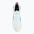 Încălțăminte de fotbal pentru bărbați Mizuno Morelia Neo IV Β Elite MD white/tanager turquoise/pink tetra 5