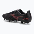 Încălțăminte de fotbal pentru bărbați Mizuno Morelia Neo IV Pro Mix black/morelia 40th red/black 3