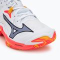 Încălțăminte de volei Mizuno Wave Lightning Z8 white/fiery coral 2/citrus 7