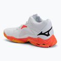 Încălțăminte de voleiMizuno Wave Lightning Z8 Mid white/fiery coral 2/citrus 3