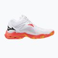 Încălțăminte de voleiMizuno Wave Lightning Z8 Mid white/fiery coral 2/citrus 2