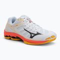 Încălțăminte de volei Mizuno Wave Voltage 2 white/fiery coral 2/citrus