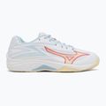 Încălțăminte de volei pentru femei Mizuno Thunder Blade Z white/calypso coral/pale banan 2