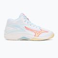 Încălțăminte de volei pentru femei Mizuno Thunder Blade Z Mid white/calypso coral/pale banan 2
