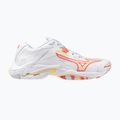 Încălțăminte de volei pentru femei Mizuno Wave Lightning Z8 white/calypso coral/pale banan