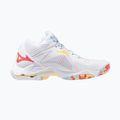 Încălțăminte de volei pentru femei Mizuno Wave Lightning Z8 Mid white/calypso coral/pale banan 2