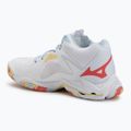 Încălțăminte de volei pentru femei Mizuno Wave Lightning Z8 Mid white/calypso coral/pale banan 3