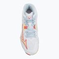 Încălțăminte de volei pentru femei Mizuno Wave Lightning Z8 Mid white/calypso coral/pale banan 5