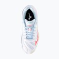 Încălțăminte de volei pentru femei Mizuno Wave Voltage 2 white/calypso coral/pale banan 5