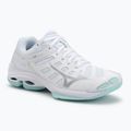 Încălțăminte de volei pentru femei Mizuno Wave Voltage 2 white/blue tint