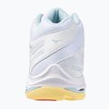 Încălțăminte de volei pentru femei Mizuno Wave Voltage 2 Mid white/calypso coral/pale banan 3