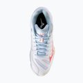 Încălțăminte de volei pentru femei Mizuno Wave Voltage 2 Mid white/calypso coral/pale banan 5