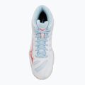 Încălțăminte de volei pentru femei Mizuno Wave Voltage 2 Mid white/calypso coral/pale banan 5
