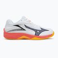 Încălțăminte de volei pentru copii Mizuno Lightning Star Z7 alb/coral aprins 2/citrus 2