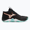 Încălțăminte de volei Mizuno Wave Momentum Elite Mid black/tangelo/ice green 2