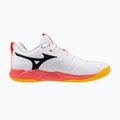 Încălțăminte de volei Mizuno Wave Momentum Pro white/fiery coral 2/citrus 2